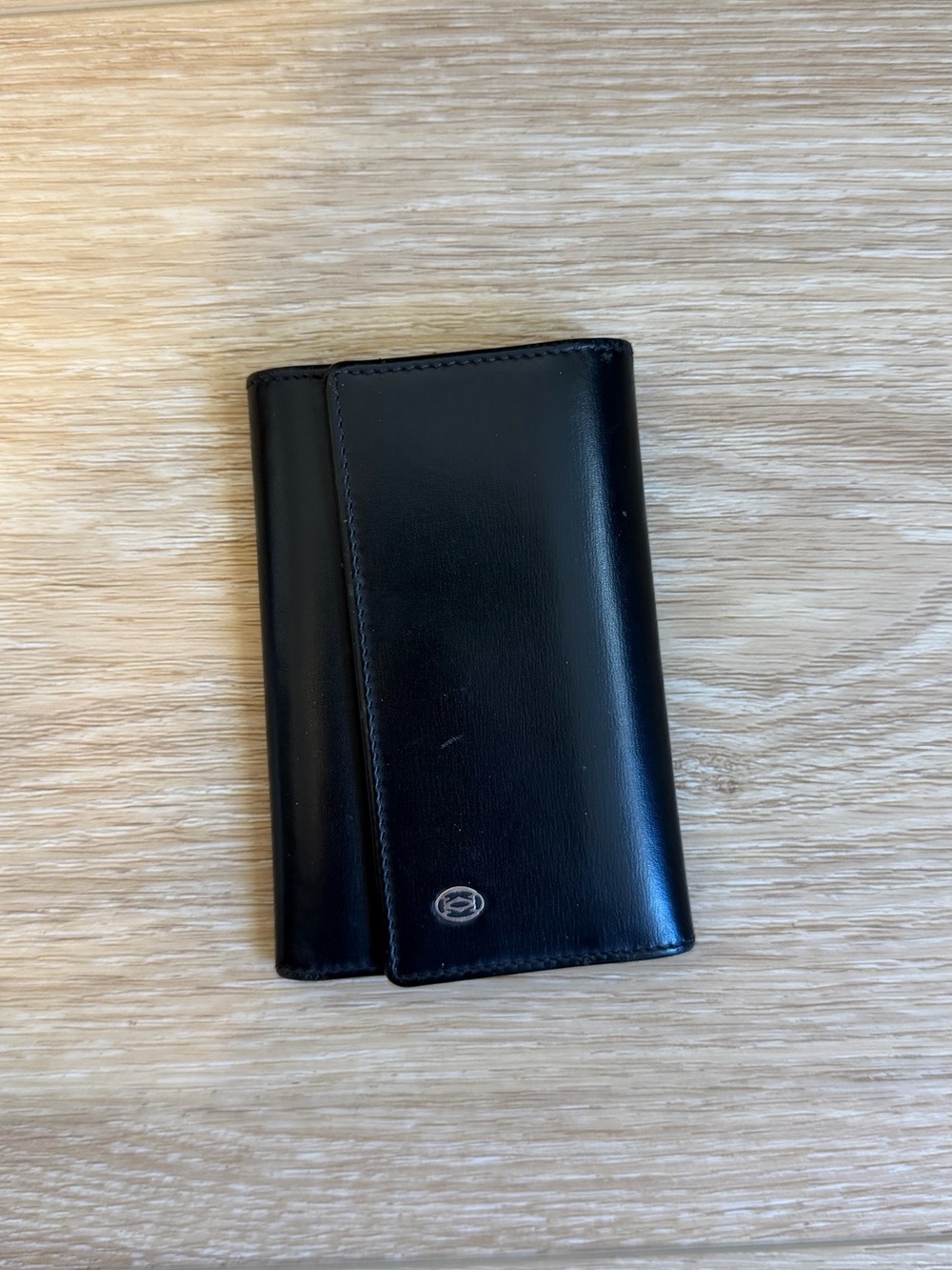 Cartier Black Leather key holder with 3 card slots